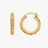 Hot Diamonds Believe 18ct Gold Plated Diamond Textured Hoop Earrings DE685