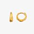 Hot Diamonds HD X GE Ridge 18ct Yellow Gold Huggie Hoop Earrings DE852