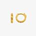 Hot Diamonds HD X GE Textured 18ct Yellow Gold Huggie Hoop Earrings DE853