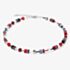 Coeur De Lion GeoCUBE Red & Grey Multi Stone Necklace 4014/10-0312