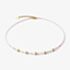Coeur De Lion Mini Cubes Gold & White Multi Stone Necklace 4565/10-1416