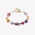 Coeur De Lion GeoCUBE Iconic Gold Tone Multi Colour Multi Stone Precious Energy Bracelet 4905/30-1592