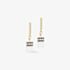 Coeur De Lion GeoCUBE Iconic White & Gold Layer Drop Earrings 2810/21-1416