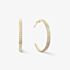 Coeur De Lion Gold Tone Clear Crystal Hoop Earrings 0128/21-1816