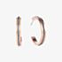 Coeur De Lion Rose Gold Tone Black Crystal Hoop Earrings 0149/21-1225