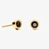 Coeur De Lion Sparkling Dots Gold Tone Black Crystal Glass Stud Earrings 0227/21-1316