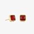 Coeur De Lion Gold Tone Red Agate January Birth Stone Stud Earrings 1301/21-0300