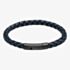 Unique Navy Blue Leather Braided Bracelet B493NV/21CM