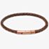 Unique Mens Brown Leather & Bronze Stainless Steel Bracelet B503DB/21CM