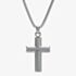 Unique Stainless Steel Matte Polished Cross Pendant AN-117/50CM