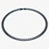Unique Stainless Steel Matte Blue Curb Chain Necklace LAK-130/50CM