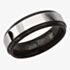 Unique Mens Tungsten Carbide 7mm Black-IP Ring TUR-37