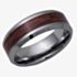 Unique Mens Tungsten Carbide 8mm Wood Inlay Ring TUR-41