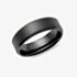 Unique Zirconium Black Plain 7mm Band Ring ZR-4-6