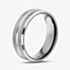 Unique Zirconium Silver 7mm Brushed Band Ring ZR-25