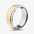 Unique Tungsten Silver & Gold PVD 8mm Band Ring TUR-226