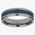 Unique 6mm Blue Inlay Tungsten Carbide Ring TUR-89