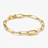 THOMAS SABO Charm Club Connect Yellow Gold Tone Plated Paperclip Chain Charm Bracelet C1205-S02-39