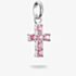 THOMAS SABO Charm Club Connect Pink Cubic Zirconia Cross Charm CC1206-051-9