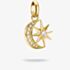 THOMAS SABO Charm Club Connect 18ct Yellow Gold Plated Cubic Zirconia Moon & Star Charm CC1365-M01-14