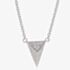 Sif Jakobs Rhodium Plated 'Pecetto Piccolo' White Pave Triangle Necklace SJ-C3307-CZ