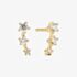 Sif Jakobs Gold Plated Lucente Tre Three Cubic Zirconia Stud Earrings SJ-E2703-CZ-YG