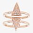 Sif Jakobs Rose Gold-Plated 'Pecetto' Double Arrow Cubic Zirconia Ring SJ-R0043-CZ(RG)