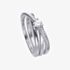 Diamonfire Silver Cubic Zirconia Crossover Band Ring R3614
