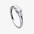 Diamonfire Silver Cubic Zirconia Three Stone Ring R3624