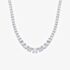 Diamonfire Silver Cubic Zirconia Graduated Tennis Necklace N4338