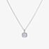 Diamonfire Silver Square Pave Set Cubic Zirconia Pendant Necklace P4617
