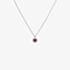 Diamonfire Silver Red Round Cubic Zirconia Halo Pendant Necklace P4625