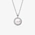 Diamonfire Silver Shell Pearl Cubic Zirconia Halo Pendant Necklace P5537