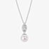 Diamonfire Sterling Silver Marquise Pearl Drop Necklace P5582