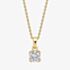 Diamonfire Gold Plated Double Claw Cubic Zirconia Solitaire Pendant Necklace P5585