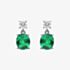 Diamonfire Sterling Silver Green Cubic Zirconia Drop Earrings E6199