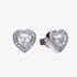 Diamonfire Sterling Silver Heart Shape Cubic Zirconia Stud Earrings E5589