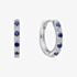 Diamonfire Sterling Silver Blue & White Cubic Zirconia Hoop Earrings E6699