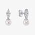 Diamonfire Sterling Silver Marquise Pearl Drop Earrings E6722