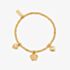 ChloBo Treasures Of Bali Blossoms Of Grace 18ct Yellow Gold Plated Flower & Heart Charm Bracelet GBSB06733511