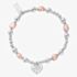 ChloBo Silver Loving Heart Pink Pearl Bracelet SBPP3344