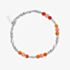 ChloBo Sunset Solstice Sterling Silver, Fire Agate & Rhodochrosite Bracelet SBFARHO