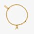 ChloBo Gold Plated Mini Cube Double Feather Bracelet GBCFB1096