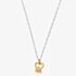 ChloBo Mixed Metal Delicate Cube Chain Heart Necklace GMNDC1069