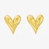 ChloBo Sunlit Heart 18ct Gold Plated Stud Earrings GEST3597