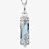 Angel Whisperer Silver Blue Agate Healing Stone Necklace ERN-HEAL-BA-M