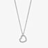 Angel Whisperer Silver Cubic Zirconia Open Heart Necklace ERN-HEARTSHINY-S-ZI
