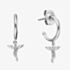 Angel Whisperer Silver Guardian Angel Hoop Earrings ERE-LILANGEL-CR