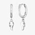 Angel Whisperer Flying Wings Silver Hoop Dropper Earrings ERE-FLYWING1-CR