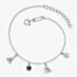 Angel Whisperer Silver & Black Cubic Zirconia Multi Charm Bracelet ERB-YIYA-ZI